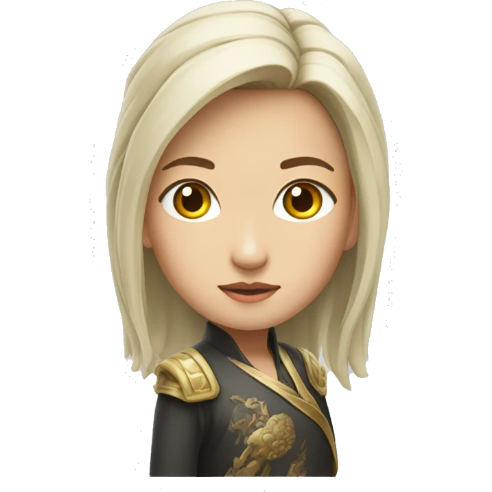 戴眼镜，齐刘海，女孩，双眼皮 emoji