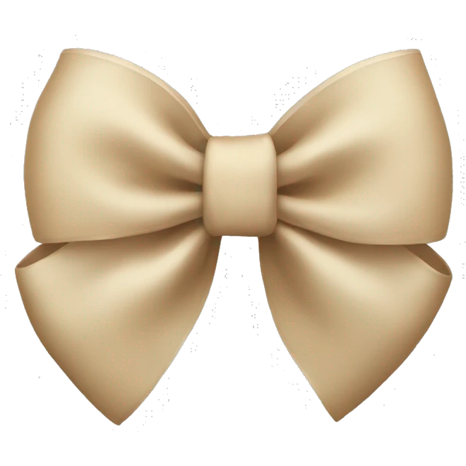 beige bow emoji
