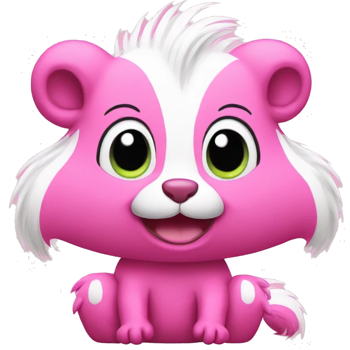 pink skunk blushed emoji