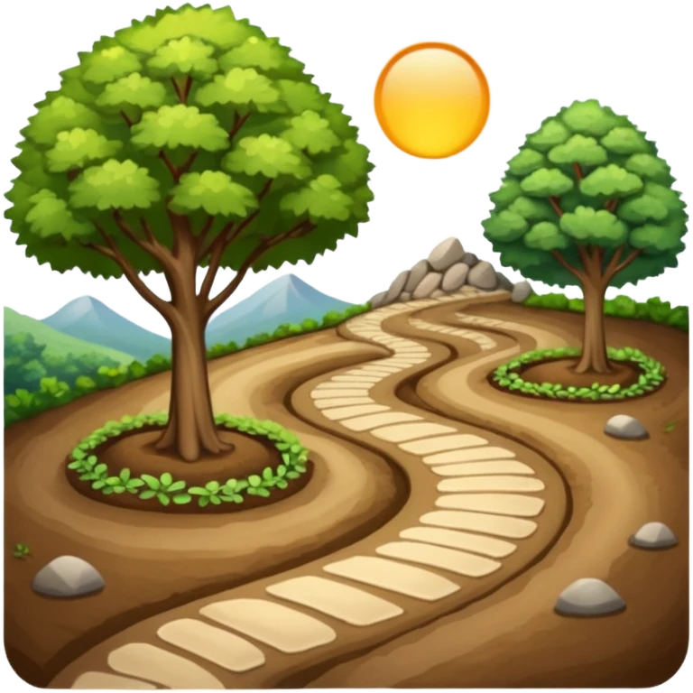 walking trail winding path emoji