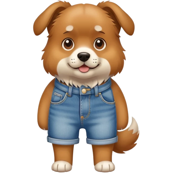 A dog wearing shorts emoji