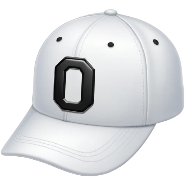 turned white cap with black number “0” on it emoji