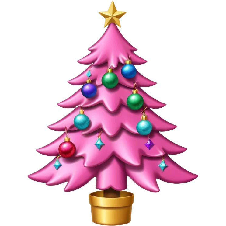 pink christmas tree emoji