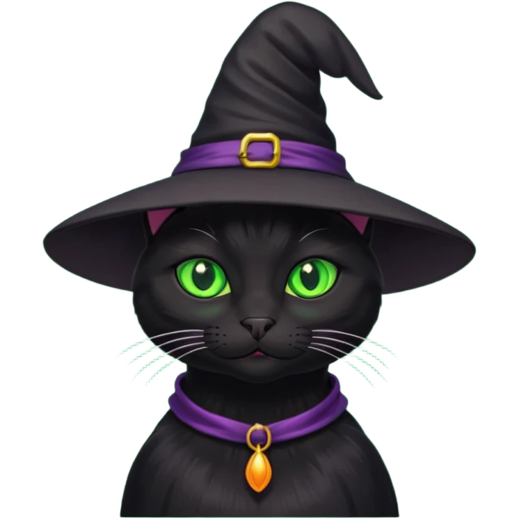 black witch cat emoji