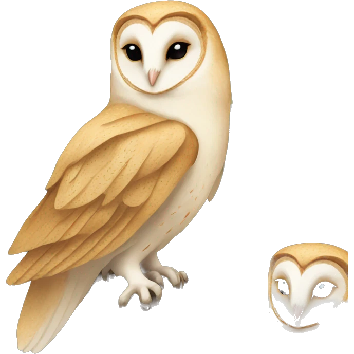 Golden barn owl with floral pattern on wings  emoji