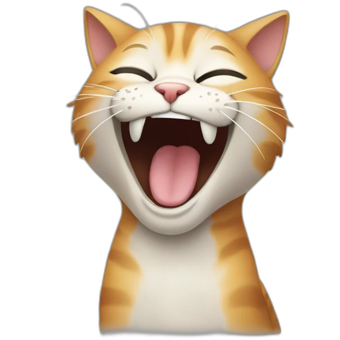 Cat laughing emoji
