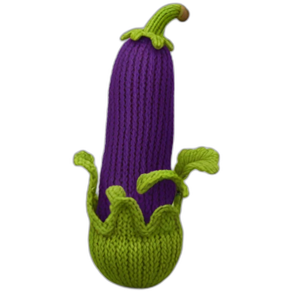 knitted long eggplant  emoji