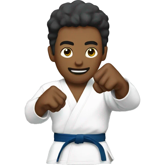 Karate man with fists up emoji