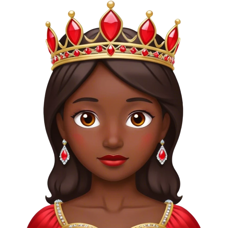 Realistic Red Dark Tiara emoji