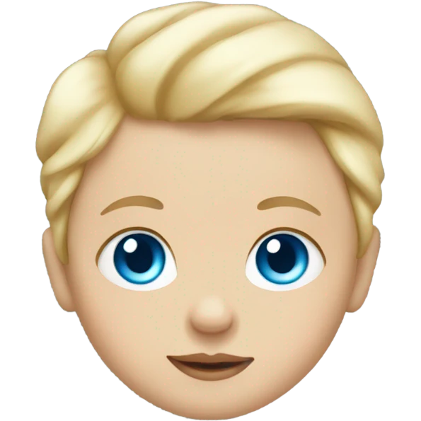 Baby with blue eyes and blonde hair emoji