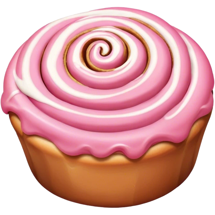 Pink cinnamon roll emoji