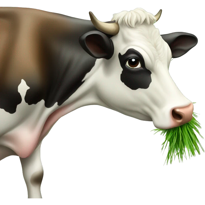 a cow eating grass emoji