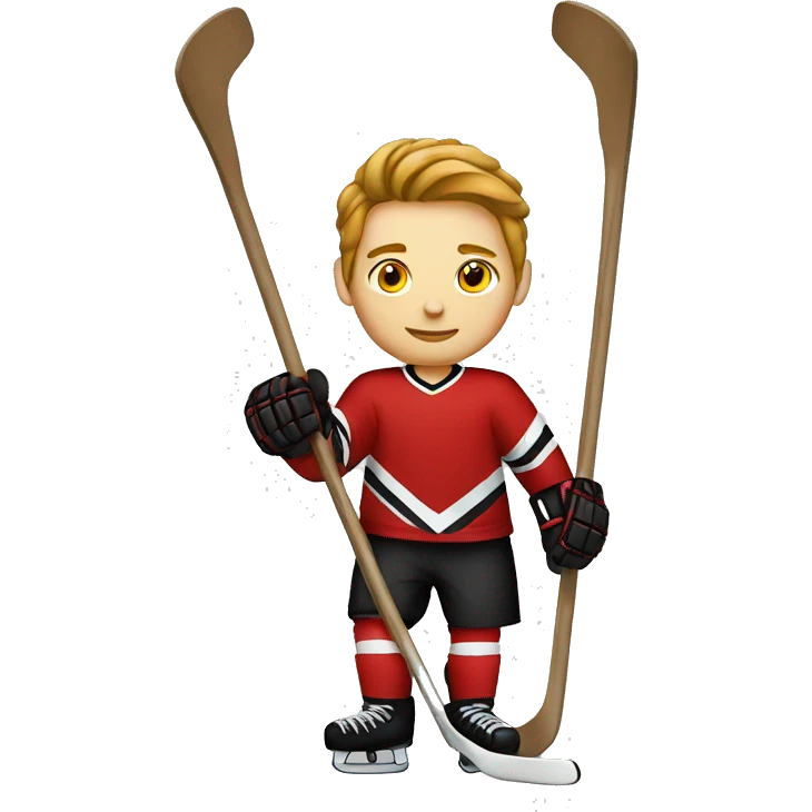 hockey player red emoji
