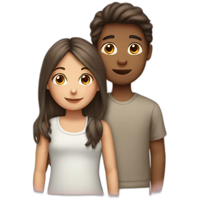 Girl with boy emoji