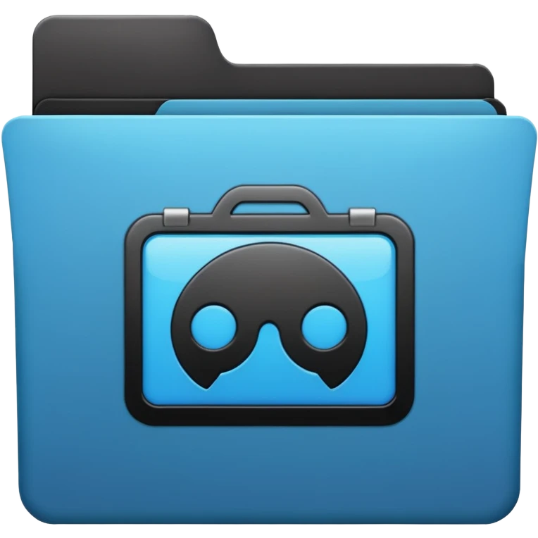 computer folder icon black text web design emoji