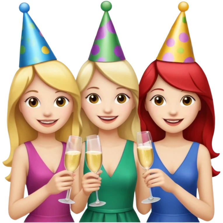 group of girls ready for a bacheloret party emoji