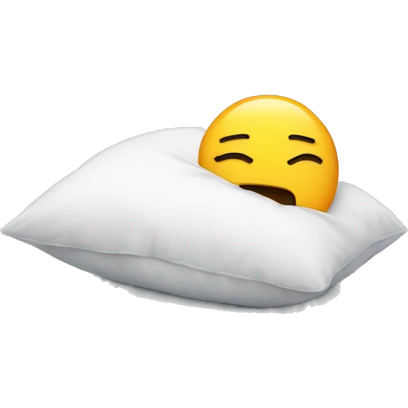 cartoon head buried in pillow emoji