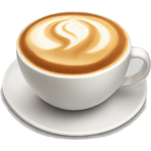 Cappuccino with foam emoji