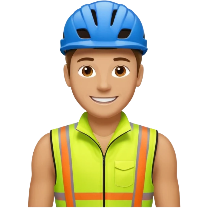 Cyclist with hi-vis vest emoji
