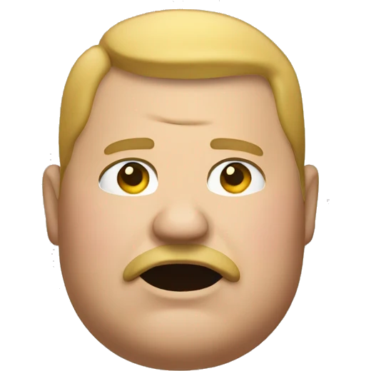 A fat man emoji