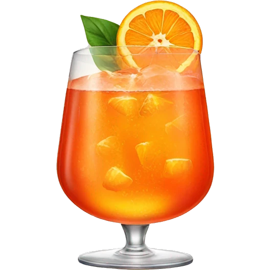 Glass with aperol spritz inside emoji