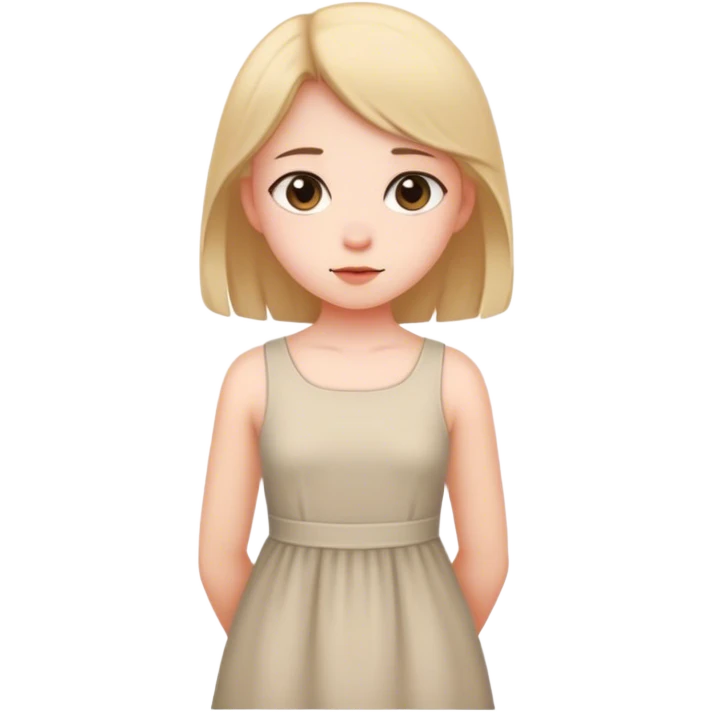 A quiet girl emoji