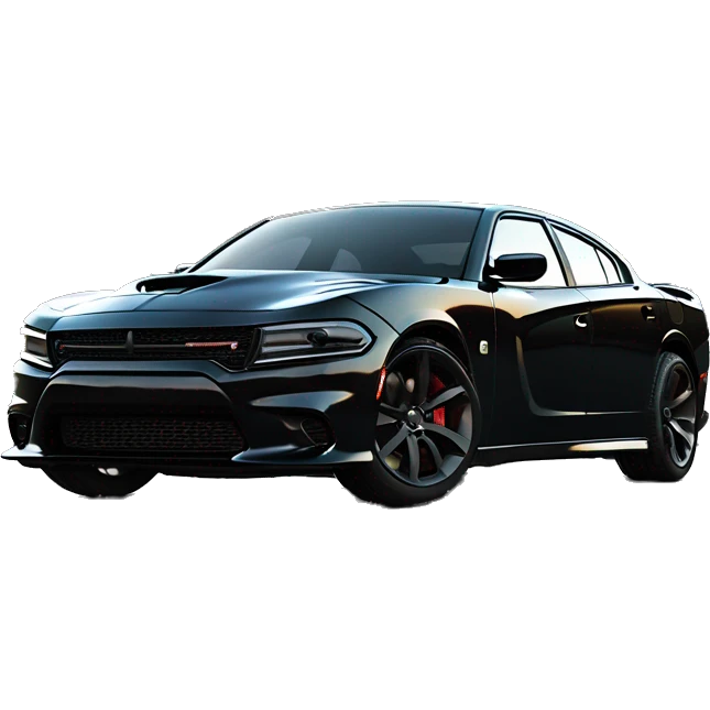 Dodge charger scat pack black emoji