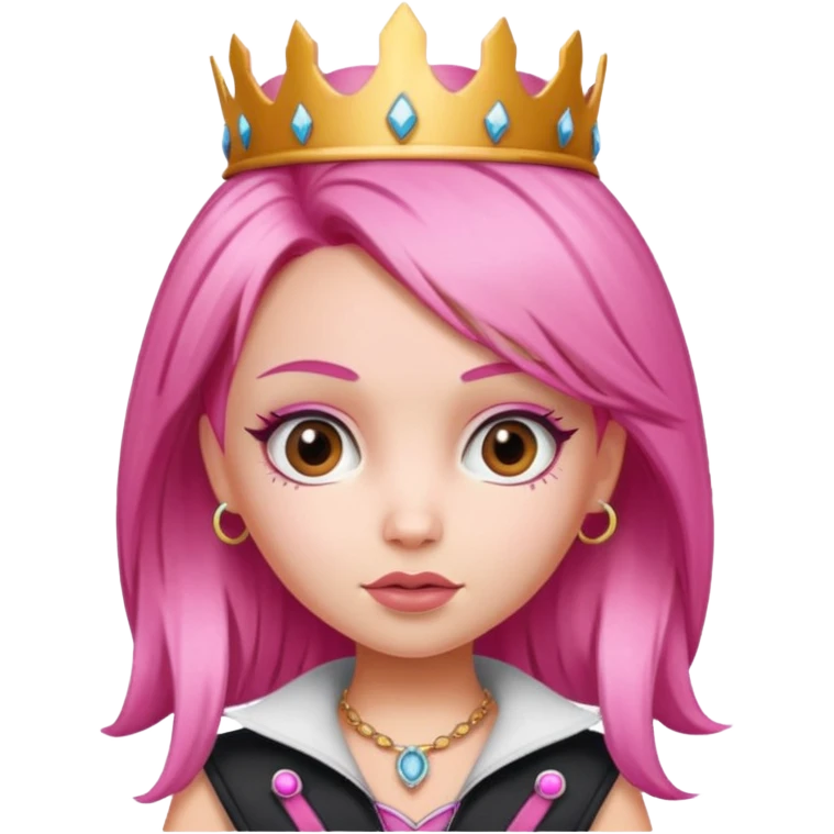 Queen Bratz girl pink hair emoji