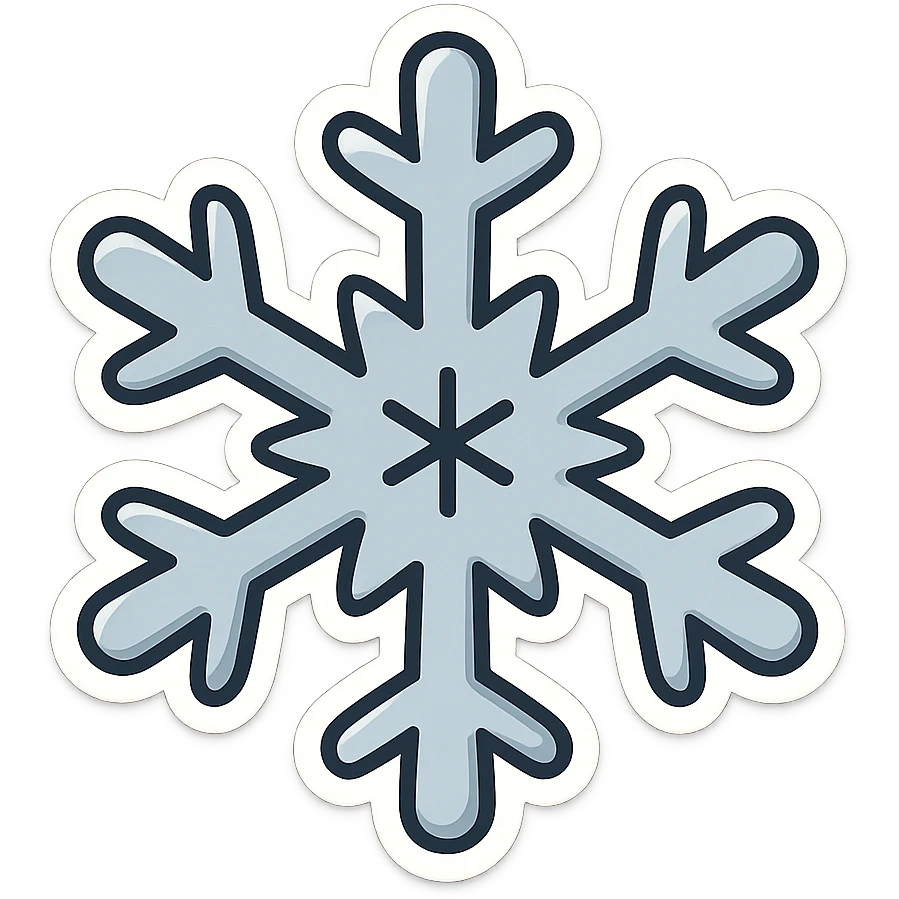 simple black snowflake emoji