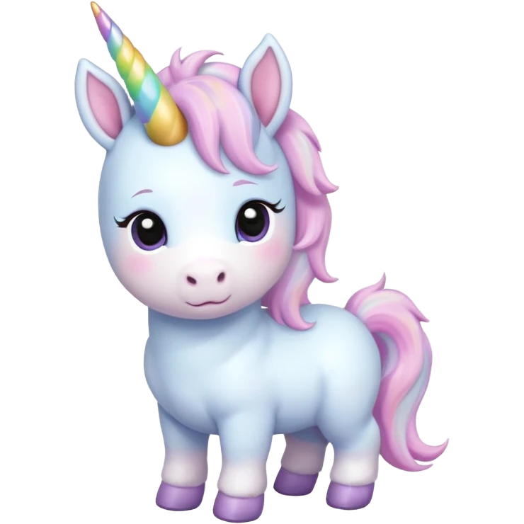 baby unicorn, chibi full body emoji