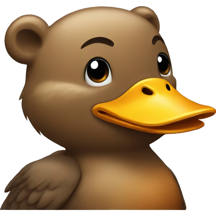 duck with a bear  emoji
