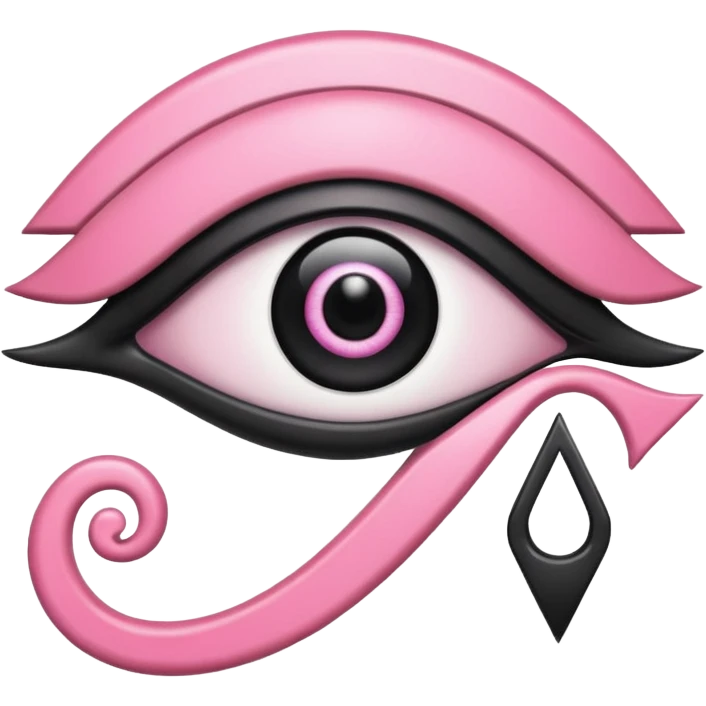 Eye of horus pink and black emoji