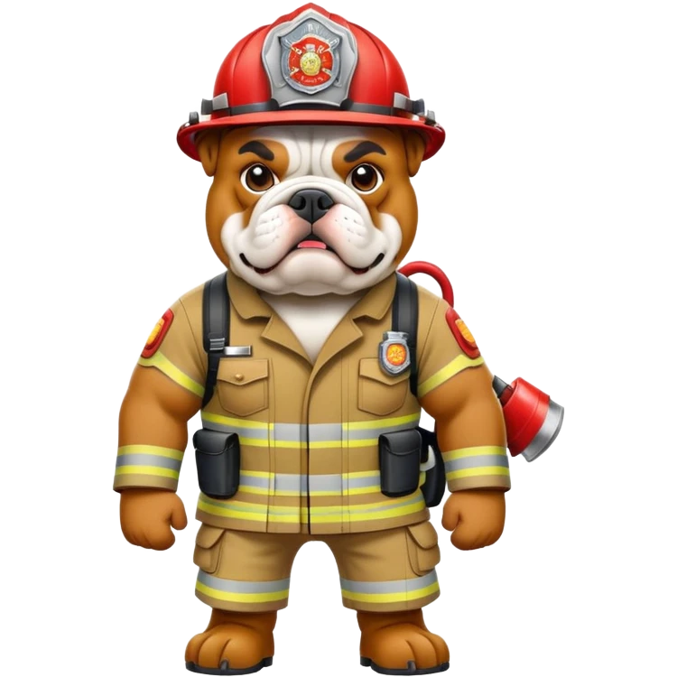 Firefighter Bulldog  emoji