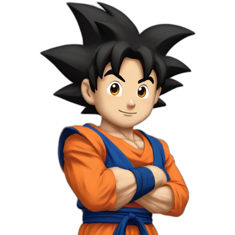 Goku sending love emoji
