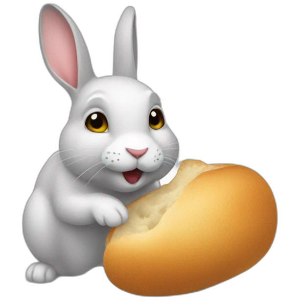 Chat qui mange un lapin emoji