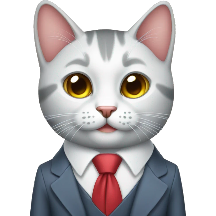 Gato con corbata emoji