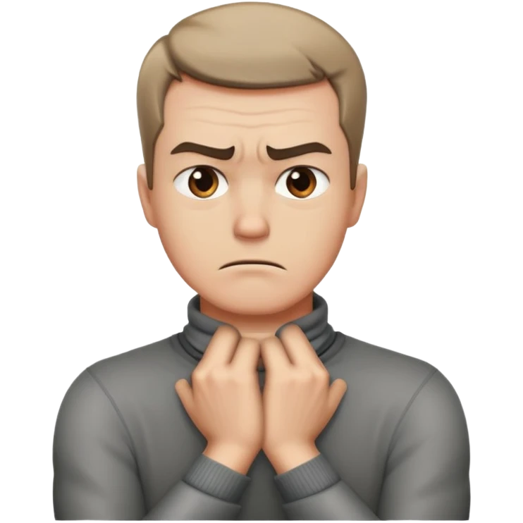 angry man with hands crossed over neck emoji