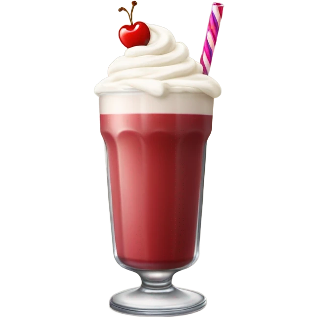 Red milkshake emoji