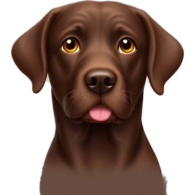 Chocolate lab dog emoji