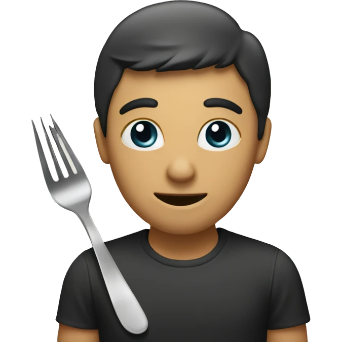Person with fork and spoon  emoji