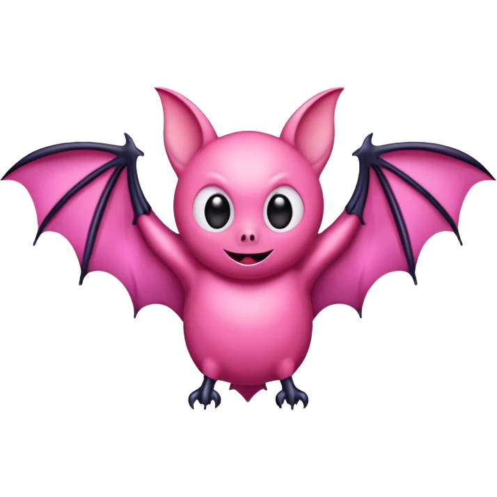 bat hallowen pink consept emoji