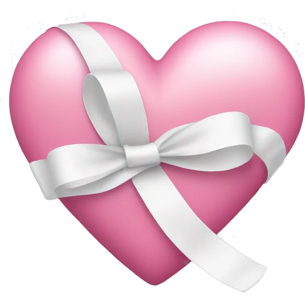 Pink heart with white ribbon  emoji
