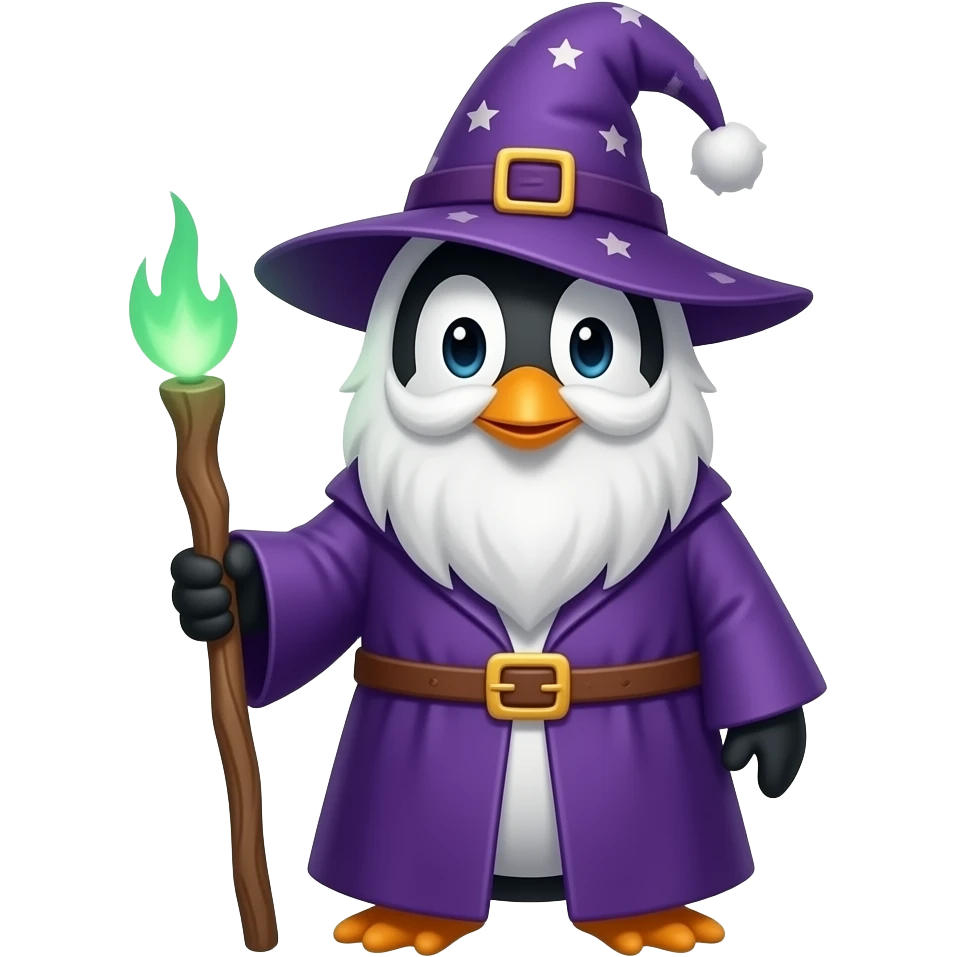 Penguin Wizard emoji