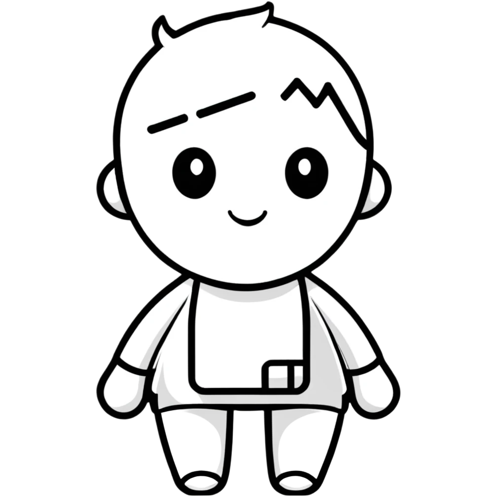 Simple person, minimalist character design emoji