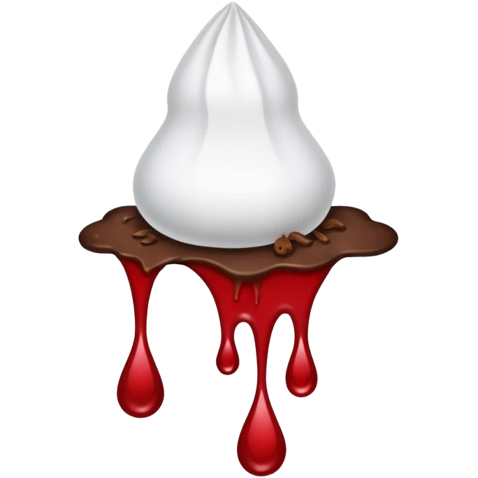 tampon + blood droplet + poop emoji