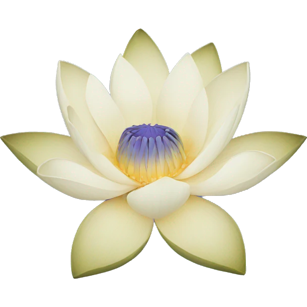 One blue lotus flower emoji