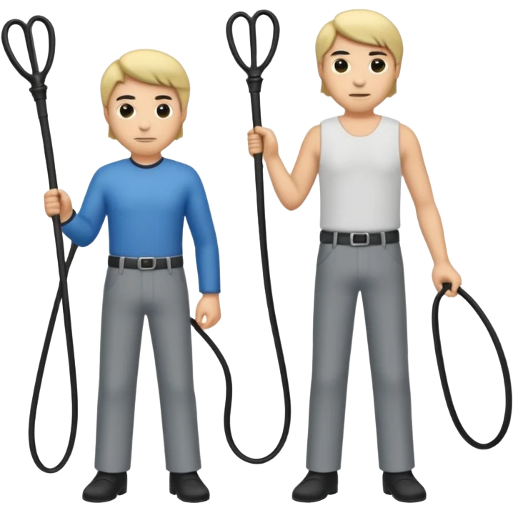 men with whips emoji