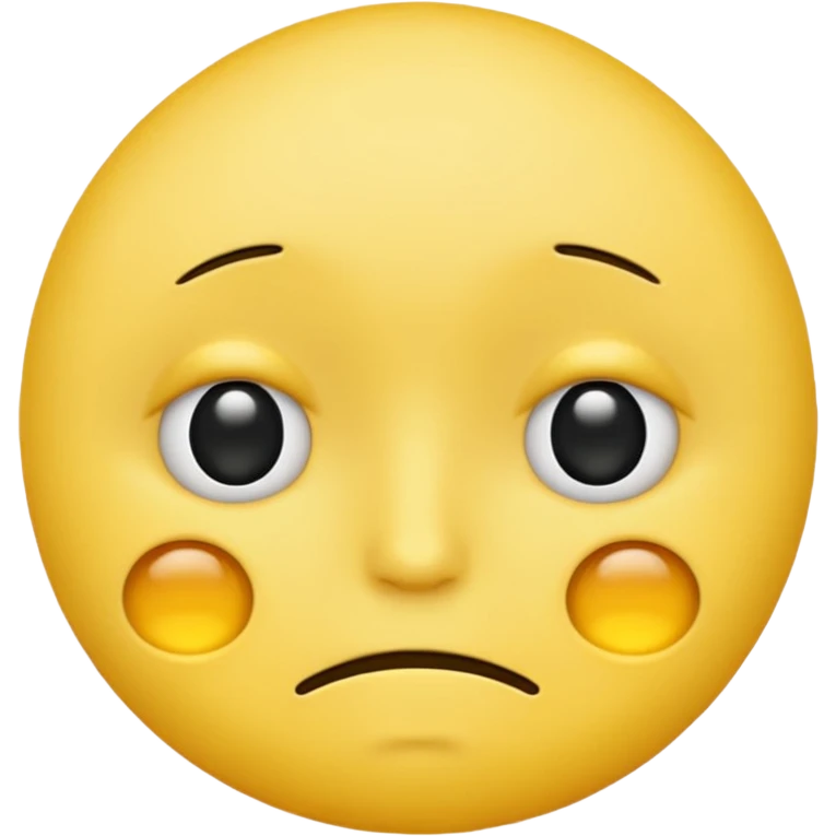 Yellow emoji tired with black eye bags under eyes emoji