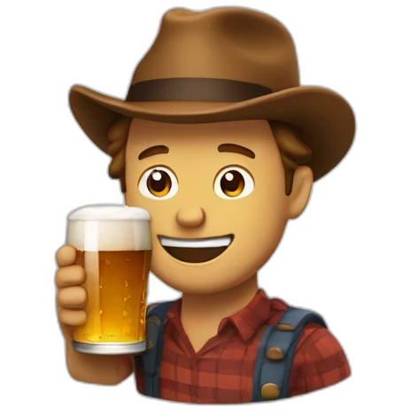 Freddy qui boit une bière emoji