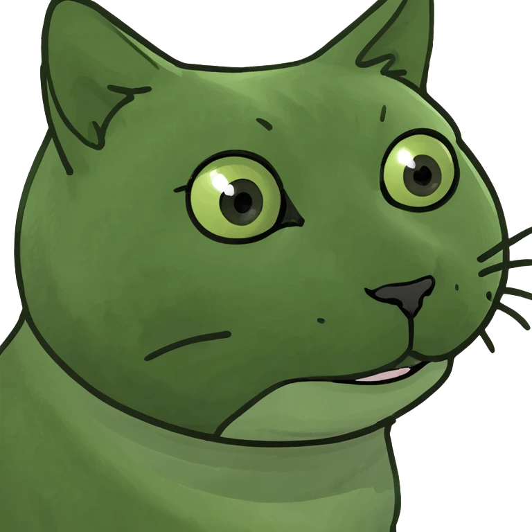 Cat no ears emoji